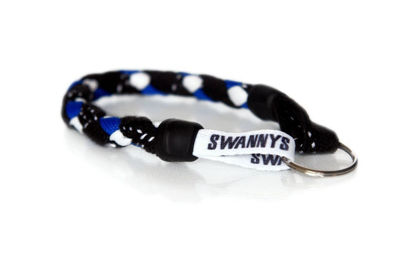 Black, Royal Blue and White Hockey Keychain - Swannys