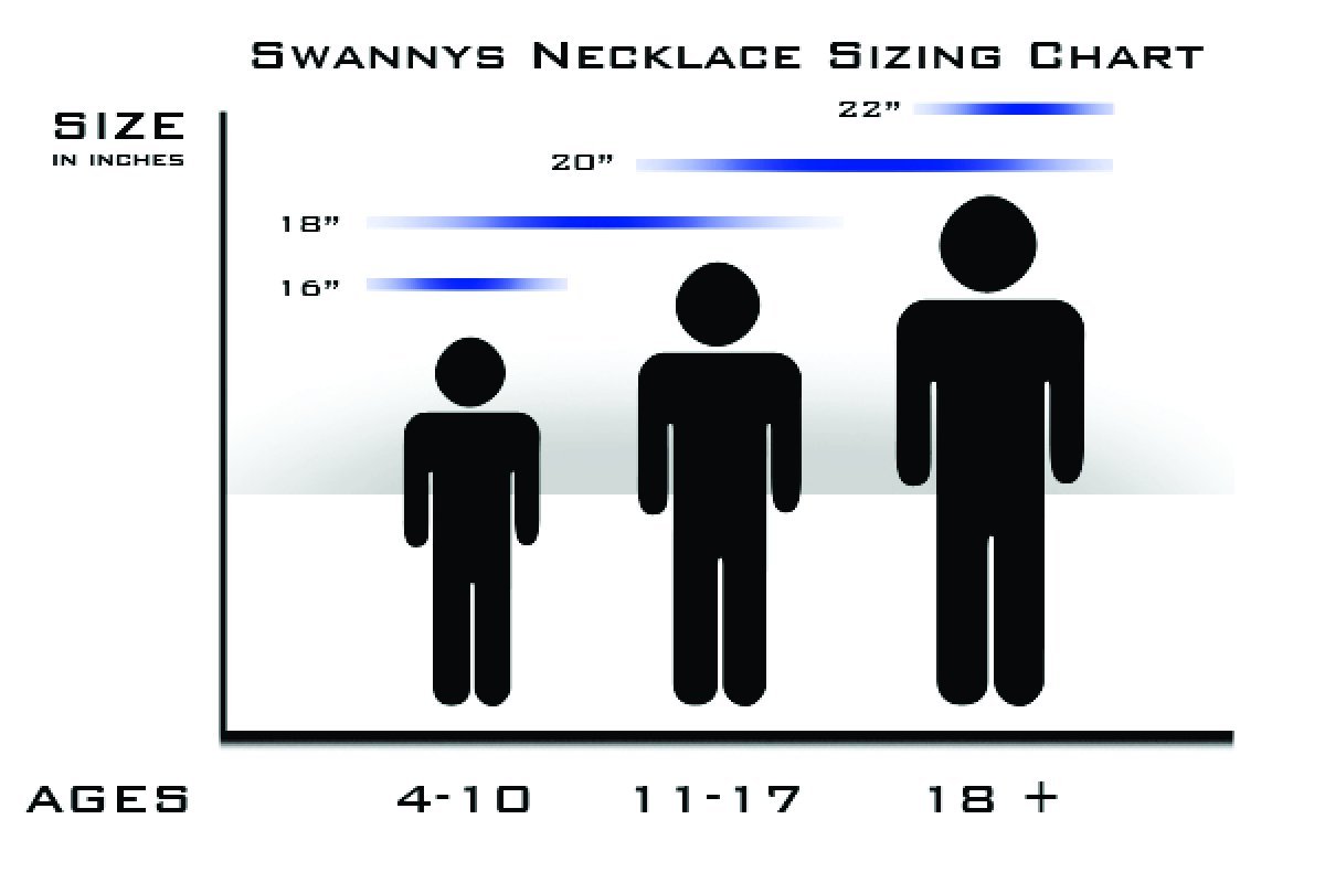 Hockey Lace Necklace - White, Orange and Light Blue by Swannys