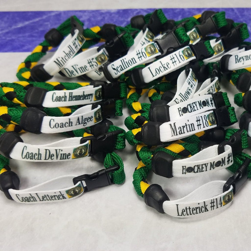 personalized hockey bracelets