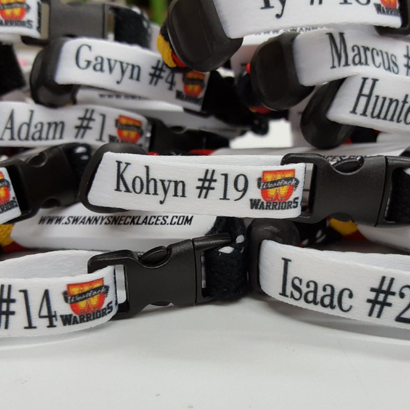Custom Hockey Necklace Bracelet and Lanyard Swannys
