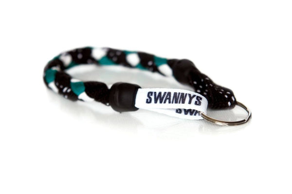Black, Kelly Green and White Hockey Keychain - Swannys