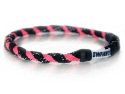 Hockey Lace Necklace - Black and Neon Pink by Swannys