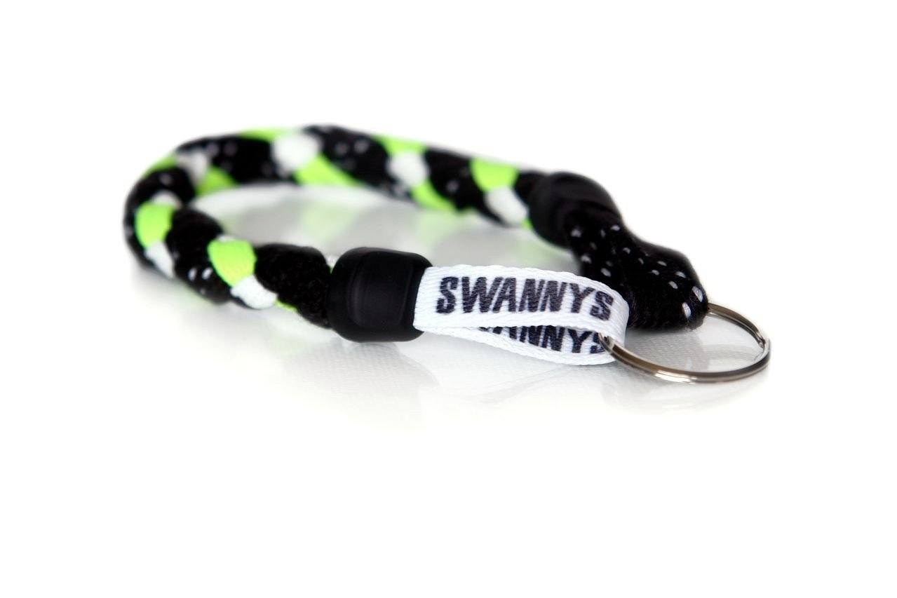 Black, Neon Yellow and White Hockey Keychain - Swannys