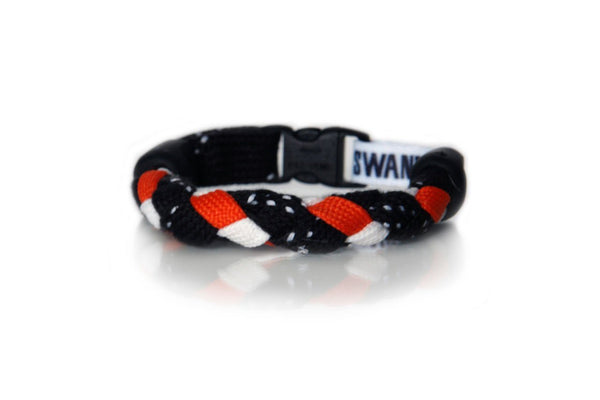 Black, Orange and White Hockey Bracelet - Swannys