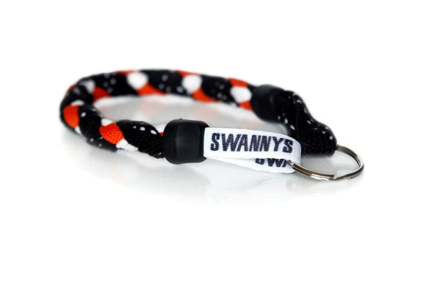 Black, Orange and White Hockey Keychain - Swannys