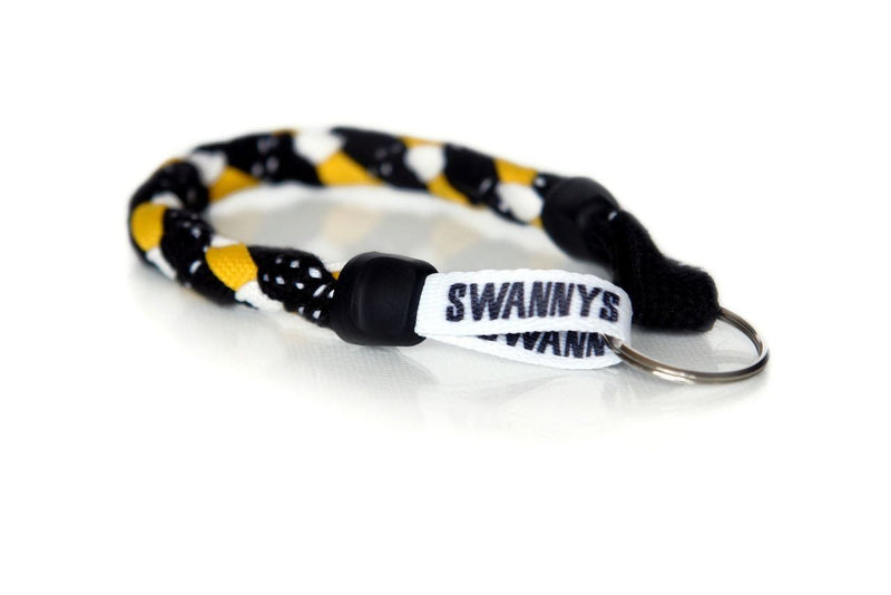 Black, Gold and White Hockey Keychain - Swannys