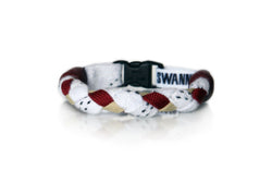 White, Maroon and Vegas Gold Hockey Bracelet - Swannys