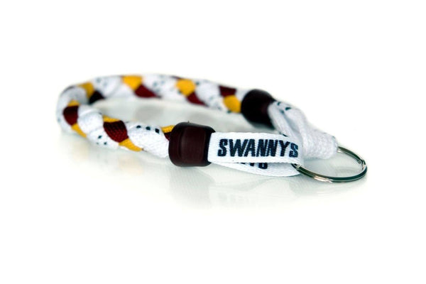 White, Maroon and Vegas Gold Hockey Keychain - Swannys