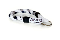 White, Navy Blue and Gray Hockey Keychain - Swannys