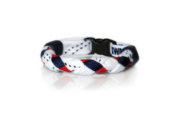 White, Navy Blue and Red Hockey Bracelet - Swannys
