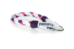 White, Purple and Pink Hockey Keychain - Swannys